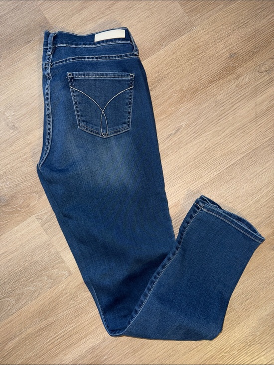 Calvin Klein Jeans Denim - CALVIN KLEIN Ultimate Skinny Straight Leg Dark Blue Wash Denim Jeans